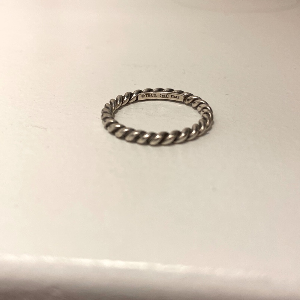 Retired Tiffany & Co Twist Ring - Sz 5 - 925 Silver